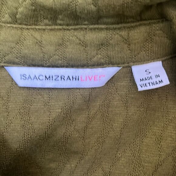 Isaac Mizrahi Mixed Quilted Knit Motorcycle Jacket Size Small - Picture 6 of 8